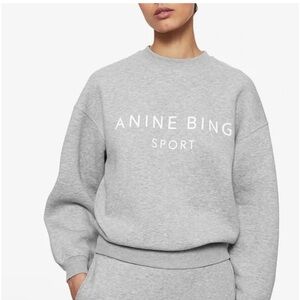 Anine Bing - Heather Grey Evan Sweatshirt - NWT
